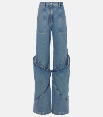 Jeans anchos de tiro bajo | The Attico