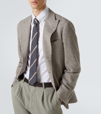Striped silk tie | Brunello Cucinelli