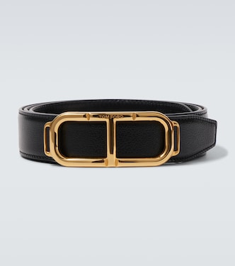 Stadium T leather belt | Tom Ford