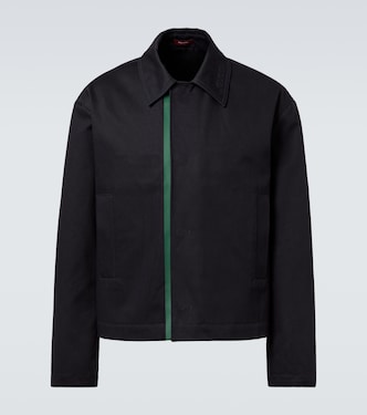 Web Stripe cotton gabardine jacket | Gucci