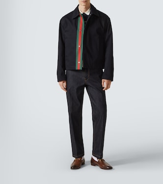Jacke Web Stripe aus Baumwoll-Gabardine | Gucci