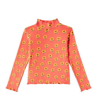 Sunflower cotton-blend jersey turtleneck top | Bobo Choses