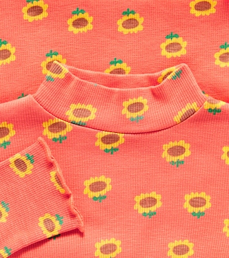 Sunflower cotton-blend jersey turtleneck top | Bobo Choses