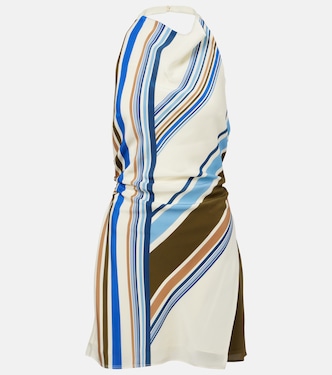 Thistle striped silk crêpe minidress | SIR