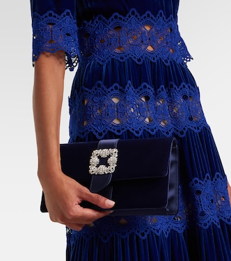 Capri embellished velvet clutch | Manolo Blahnik