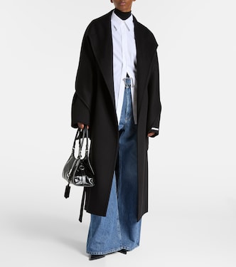 Baldo scarf-detail virgin wool coat | Sportmax