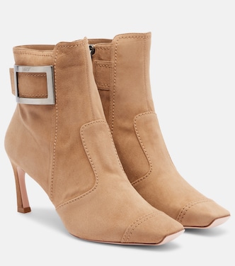 Trompette绒面革及踝靴 | Roger Vivier