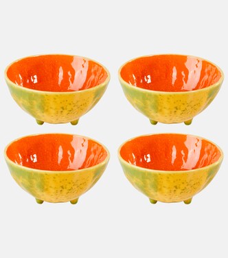 Set Tropical Fruits Papaya aus vier Müslischalen | Bordallo Pinheiro