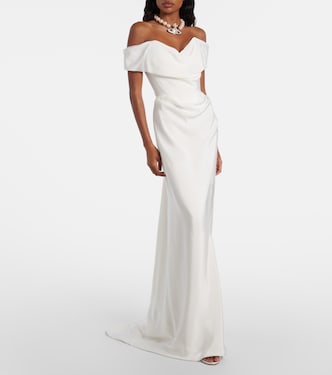 Bridal Nova Cocotte off-shoulder silk cady gown | Vivienne Westwood