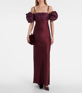 Puff-sleeve satin gown | Rotate