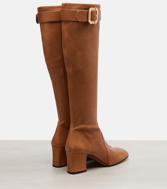Leather knee-high boots | Miu Miu