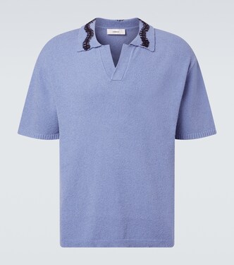 Cotton-blend polo sweater | Commas