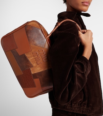 Patchwork leather tote bag | Miu Miu