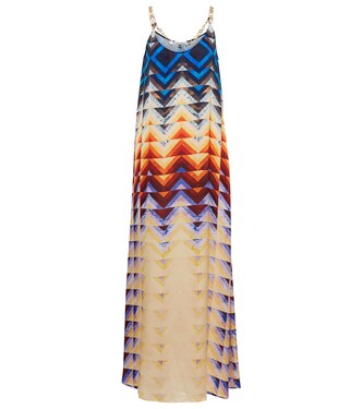 Chain-trimmed slip maxi dress | Rabanne