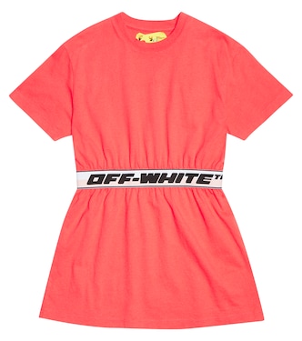 Logo cotton T-shirt dress | Off-White Kids