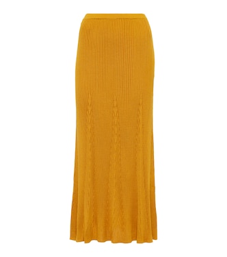 Falda midi Meda de seda y cachemir | Gabriela Hearst