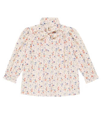 Folsom floral cotton blouse | Caramel