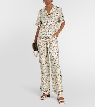 Chemise imprimée en soie | Tory Burch
