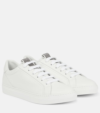 Zapatillas de piel con cuentas Monili | Brunello Cucinelli