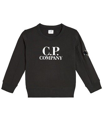 Sweat-shirt Diagonal en coton à logo | C.P. Company Kids
