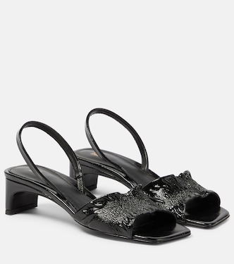 Sandalen The Gathered Scoop-Heel aus Leder | Toteme