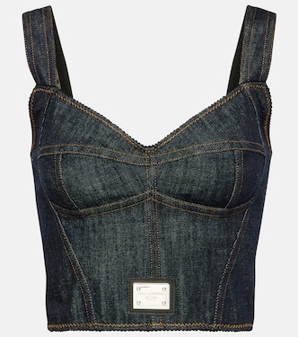 Bustier-Top aus Denim | Dolce&Gabbana