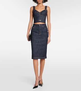 Top raccourci en jean | Dolce&Gabbana