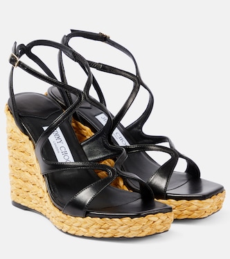 Ayla 110 leather espadrille wedges | Jimmy Choo