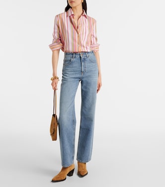 Bottines santiags Cece 60 en daim | Jimmy Choo