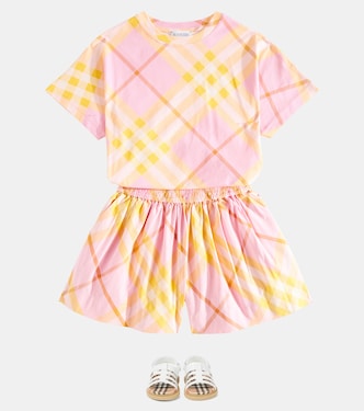 Shorts de algodón con Burberry Check | Burberry Kids