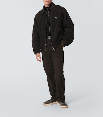 Sneakers in suede e Re-Nylon | Prada