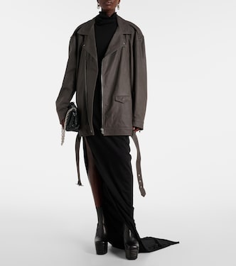 Oversized leather jacket | Rick Owens