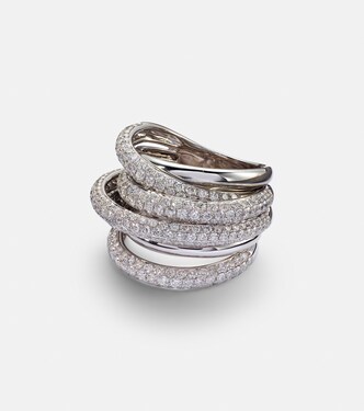 Bague Orbit en or blanc 18 ct et diamants | Shay Jewelry