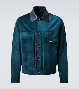 Feldjacke aus Veloursleder mit Leder | Berluti