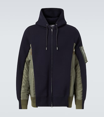 Kapuzenjacke aus Jersey und Twill | Sacai