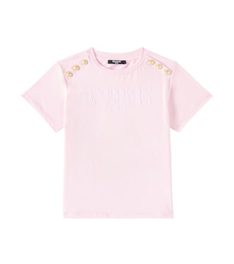 T-Shirt aus Baumwoll-Jersey | Balmain Kids