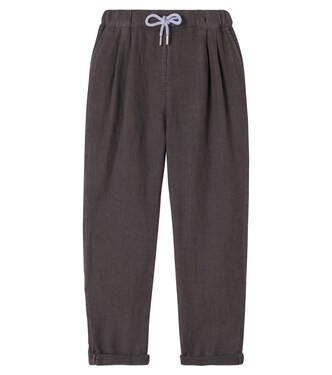 Pantaloni tapered in lino | Brunello Cucinelli Kids