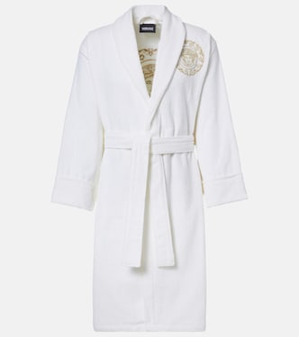 Medusa Gala cotton and linen terry bathrobe | Versace Home