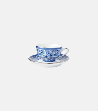 Blu Mediterraneo espresso cup and saucer set | Dolce&Gabbana Casa