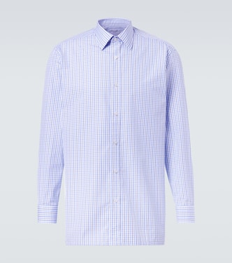 Checked cotton poplin shirt | Charvet