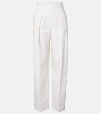 Pantaloni in misto lana a gamba larga | Victoria Beckham