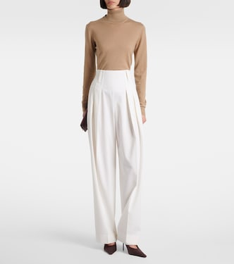 Weite Hose aus einem Wollgemisch | Victoria Beckham
