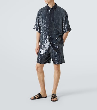 Sequined Bermuda shorts | Dries Van Noten