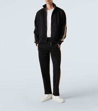 Burberry Check cotton-blend jersey track jacket | Burberry