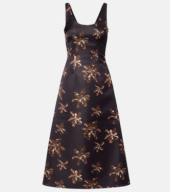 Tippi floral genzianella midi dress | Emilia Wickstead