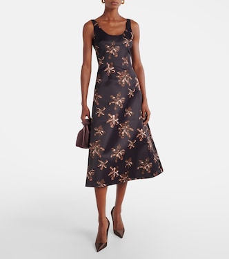 Tippi floral genzianella midi dress | Emilia Wickstead