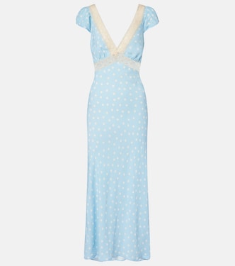 Iggy lace-trimmed polka-dot midi dress | Rixo