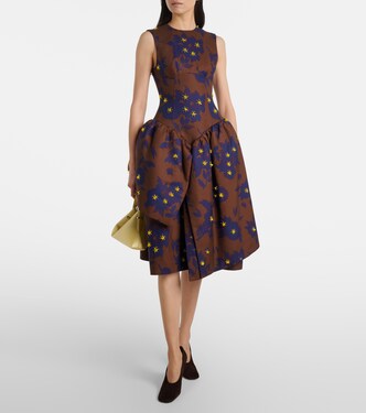 Bedrucktes Midikleid aus Baumwolle | Shushu/Tong