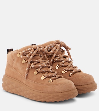 Schnürstiefel Diamond Maxi Hike F aus Veloursleder  | Jimmy Choo