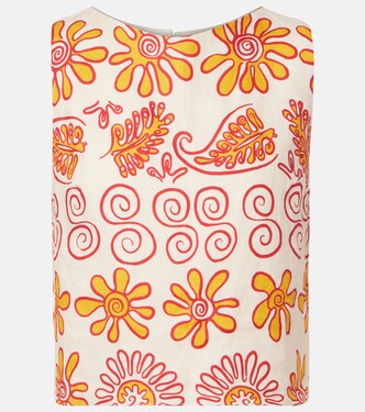 Avelino printed linen top | Cala de la Cruz